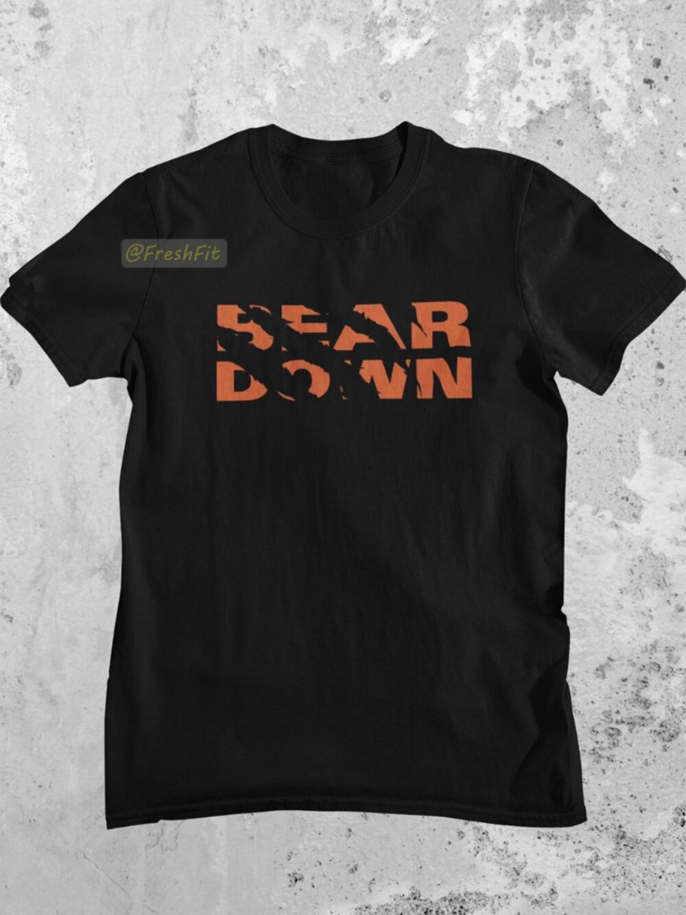 🆕Bear Down Black T-Shirt Graphic Tee